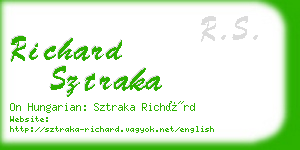 richard sztraka business card